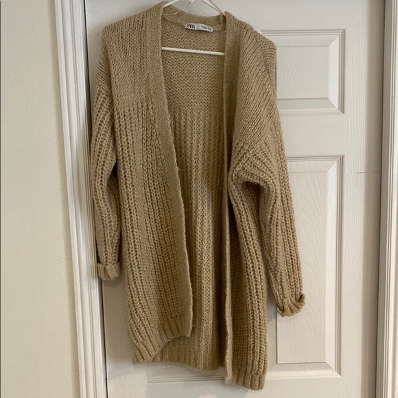 Zara Women's Chunky Knit Cardigan Sweater - Picture 2 of 4